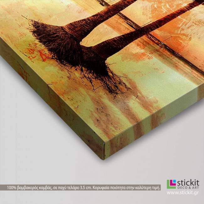 Canvas print Palm trees vintage, side