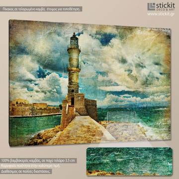 Πίνακας σε καμβά Φάρος, Lighthouse vintage