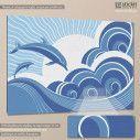 Canvas print Dolphins, Dolphins in the sea