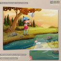 Πίνακας παιδικός σε καμβά Little fisherman