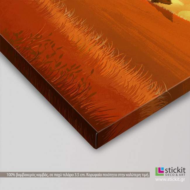 Kids canvas print Orange sunset