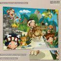 Kids canvas print Stoneage scene