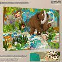 Kids canvas print Stoneage scene II