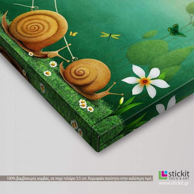 Kids canvas print Cute friends ride