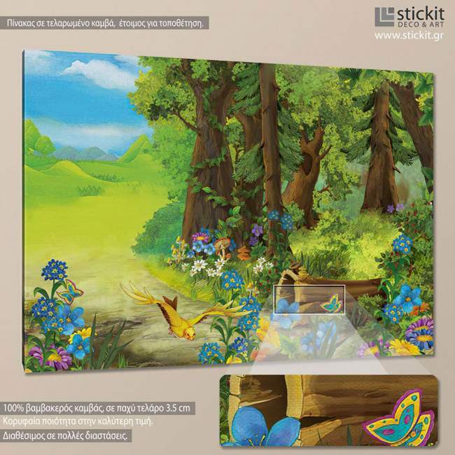 Kids canvas print Forest scene