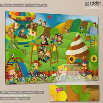 Kids canvas print At the playground 2