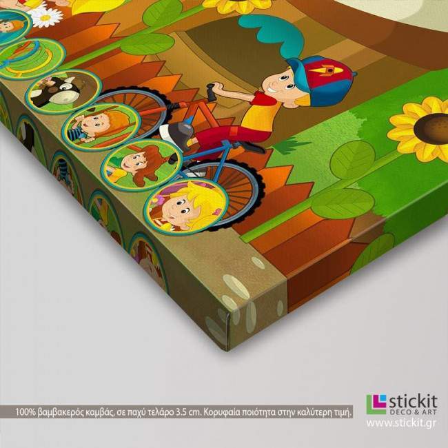 Kids canvas print At the playground