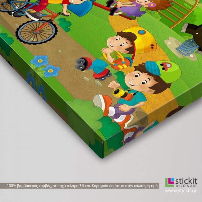 Kids canvas print At the playground II