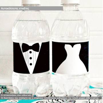 Sticker label Bride and groom