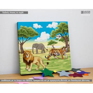 Kids canvas print African wild life