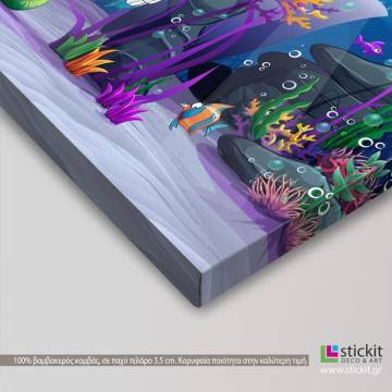 Kids canvas print Sea floor life 2
