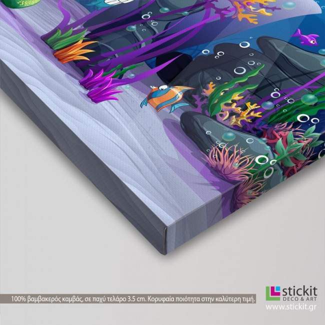 Kids canvas print Sea floor life