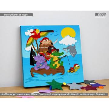 Kids canvas print Cute pirates