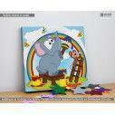 Kids canvas print Painting the rainbow