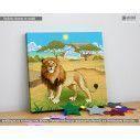 Kids canvas print The lion
