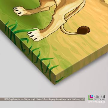 Kids canvas print The lion 2