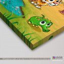 Cute jungle animals, παιδικός - βρεφικός πίνακας σε καμβά, λεπτομέρεια