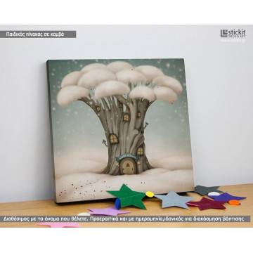 Kids canvas print Winter welcome