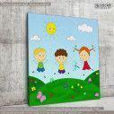 Kids canvas print Playing in the meadow