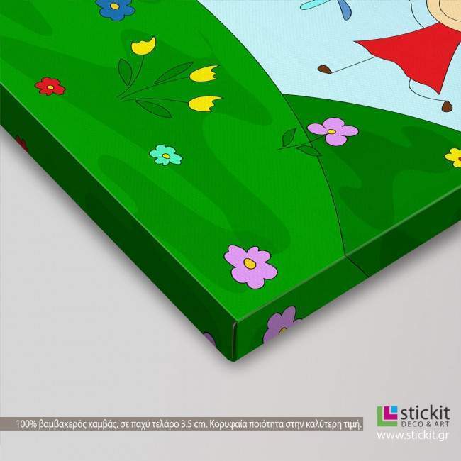 Kids canvas print Playing in the meadow