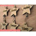 Wooden tag  Star wishes