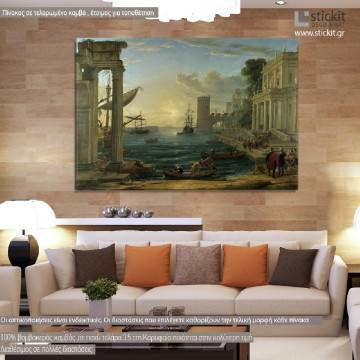 Canvas print The embarkation of the queen of Sheba, Claude Lorrain