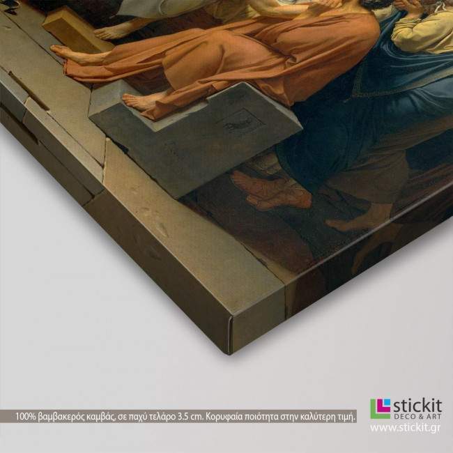 Canvas print The death of Socrates, Jacques-Louis David, detail