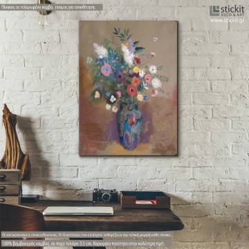 Πίνακας ζωγραφικής Flowers vase, Redon Odilon, αντίγραφο σε καμβά