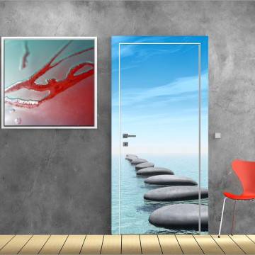 Αυτοκόλλητο πόρτας Πέτρινο μονοπάτι στην θάλασσα