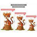 Kids wall stickers Happy tiger