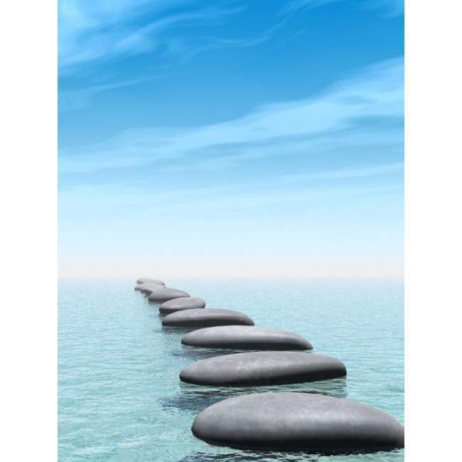 Πέτρινο μονοπάτι στην θάλασσα, αυτοκόλλητο πόρτας