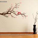 Wall stickers Birds of Love (Brown - Red)