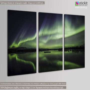 Canvas print Northern lights,3 panels 2
