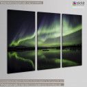 Canvas print Northern lights,  3 panels, side