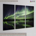 Canvas print Northern lights,  3 panels, side