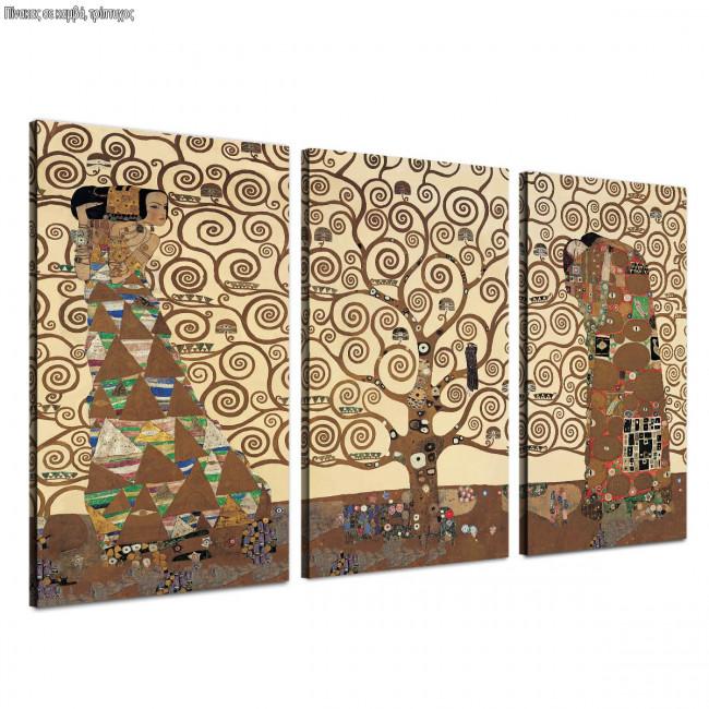 Canvas print Tree of life, Klimt Gustav,  3 panels, side