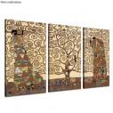 Canvas print Tree of life, Klimt Gustav,  3 panels, side