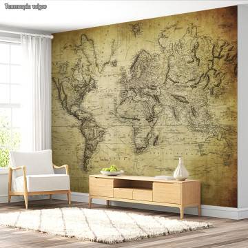 Wallpaper Vintage world map 1814 2