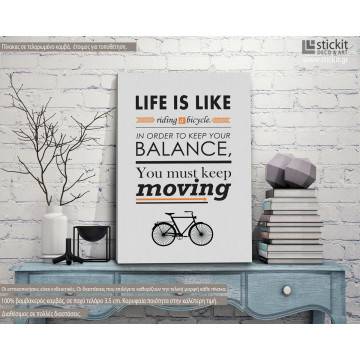 Canvas print Life is a like riding a bicycle