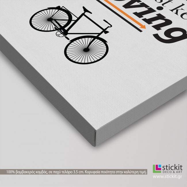 Canvas print Life is a like riding a bicycle, detail