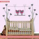 Kids wall stickers Owls swing