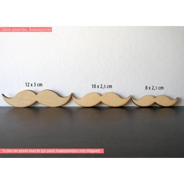 Wooden Moustache  decorative figure