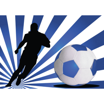 Wall stickers Football player blue background 2