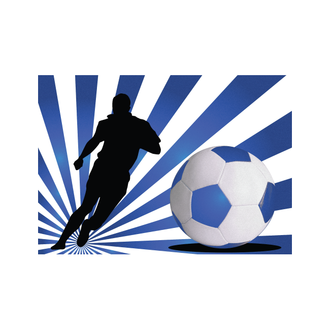Wall stickers Football player blue background