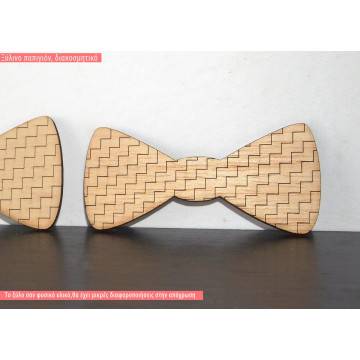 Wooden Bow ties waves  decorative figure