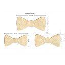 Wooden Bow ties waves  decorative figure