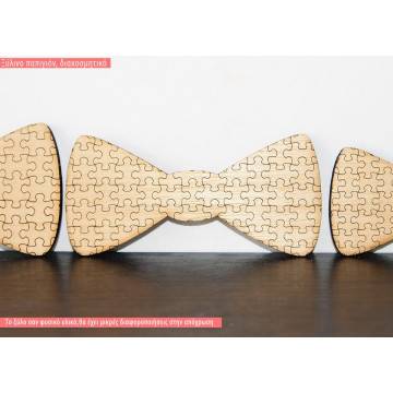 Wooden Bow ties puzzle  decorative figure