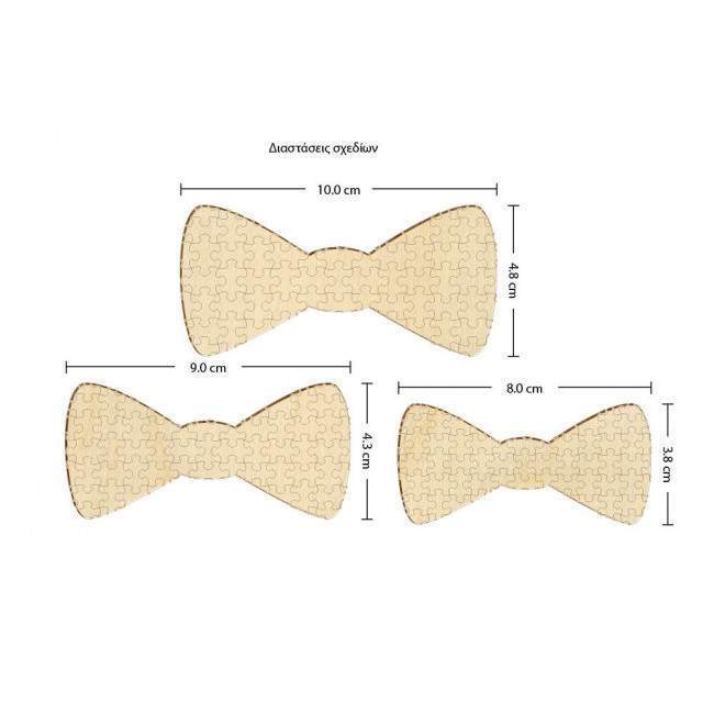Wooden Bow ties puzzle  decorative figure