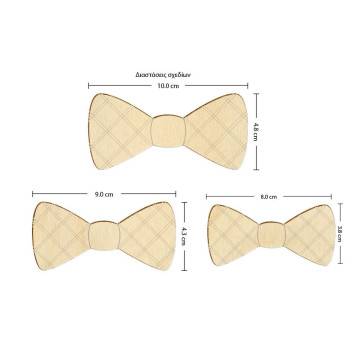 Wooden Bow ties rectangles  decorative figure 2