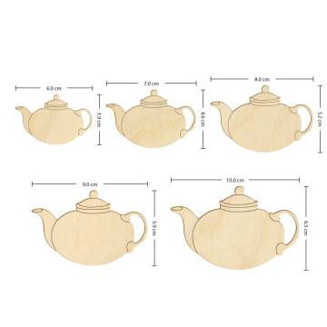 Wooden decorative figure Teapot 2